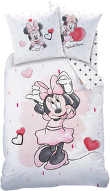 Minnie Mouse Sängkläder Kinderbettwäsche 1 Kissenbezug 80X80 Cm + 1 Bettbezug 135X200 Cm 100 % Baumwolle Naty Shop