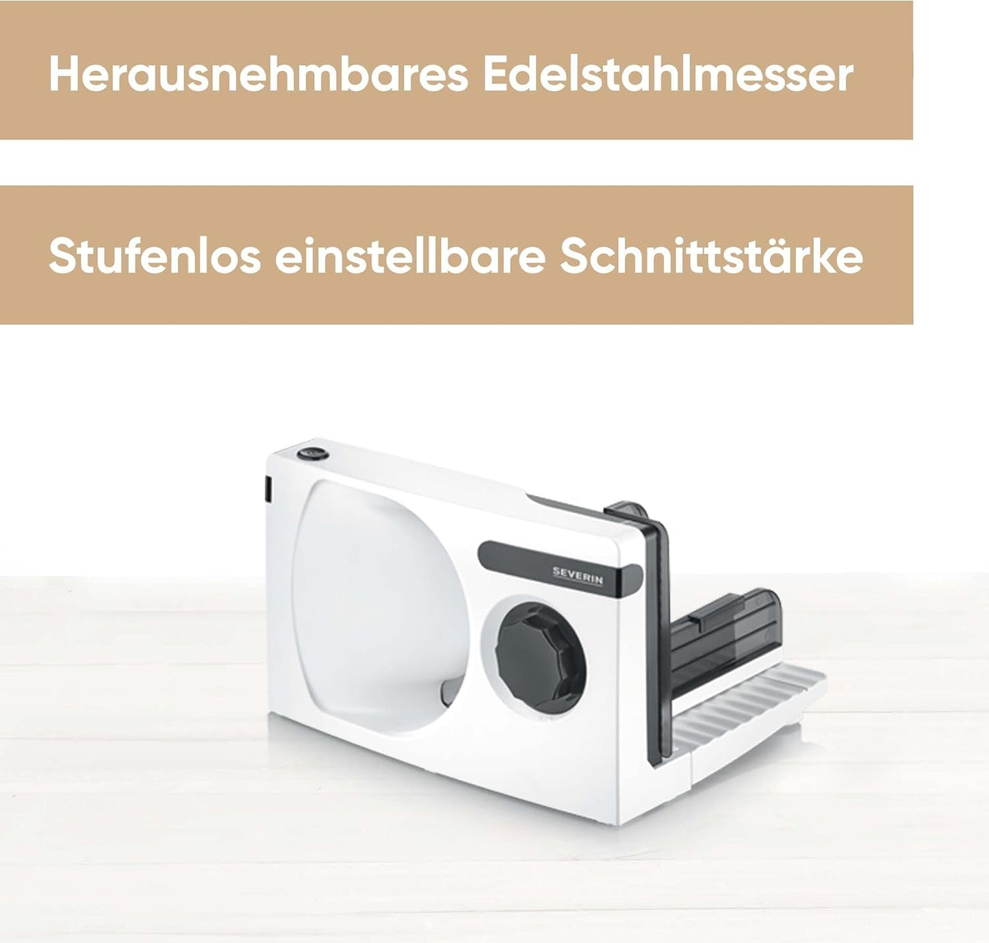 SEVERIN Multifunktionell skivare för bröd, korv eller riven ost och Naty Shop Slicers