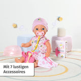BABY Born Lena (Girl) - babydocka 36 cm - 7 funktioner inklusive tillbehör och madrass - Fungerar helt utan batterier - Passar små barn från 1 år