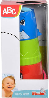 Simba 104010183 - ABC hink med stapelbart glas, hink och färgat glas med bäck och vattenhjul, 3 stycken, 23cm, från 12 månader Baby Toys Naty Shop