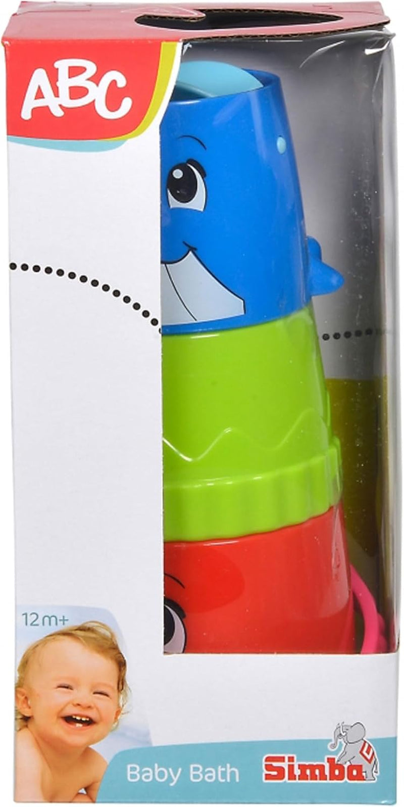 Simba 104010183 - ABC hink med stapelbart glas, hink och färgat glas med bäck och vattenhjul, 3 stycken, 23cm, från 12 månader Baby Toys Naty Shop