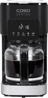 CASO Coffee Taste and Style espressomaskin med permanent filter, 1,5 l, optimal bryggtemperatur 92-96 °C, anti-droppsystem, optimerat brygghuvud, rostfritt stål, 12 koppar