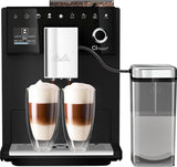 Melitta CI Touch - Helautomatisk espressomaskin med mjölksystem, espressomaskin med integrerad kaffekvarn och mjölkskummare, t.ex. för espresso eller cappuccino, silver