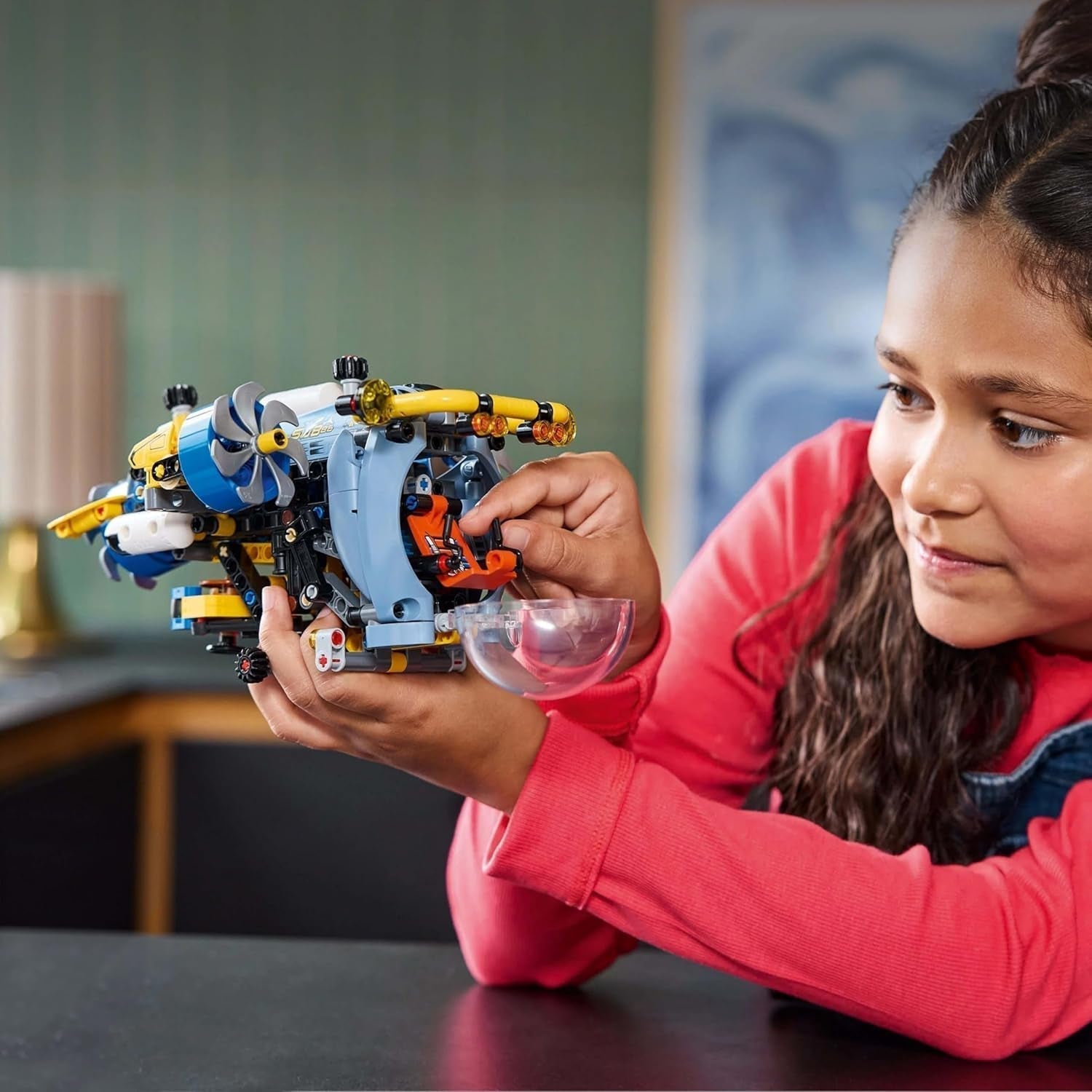LEGO Technic Deep Sea Explorer Ubåtsbyggande leksak för barn 9 år gamla pojkar och flickor Kreativa födelsedagspresentidéer Byggbart fordon med roterande propellrar 42201 Byggset Besuche den LEGO-Store