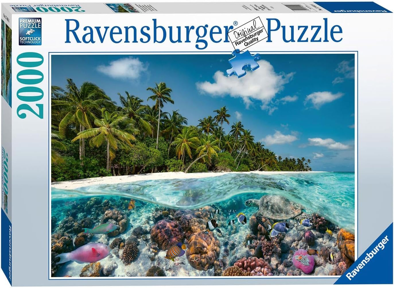 Ravensburger Puzzle 17441 A Dive in the Maldives - 2000 pusselbitar för vuxna och barn 14+ Pussel Naty Shop Standardtitel