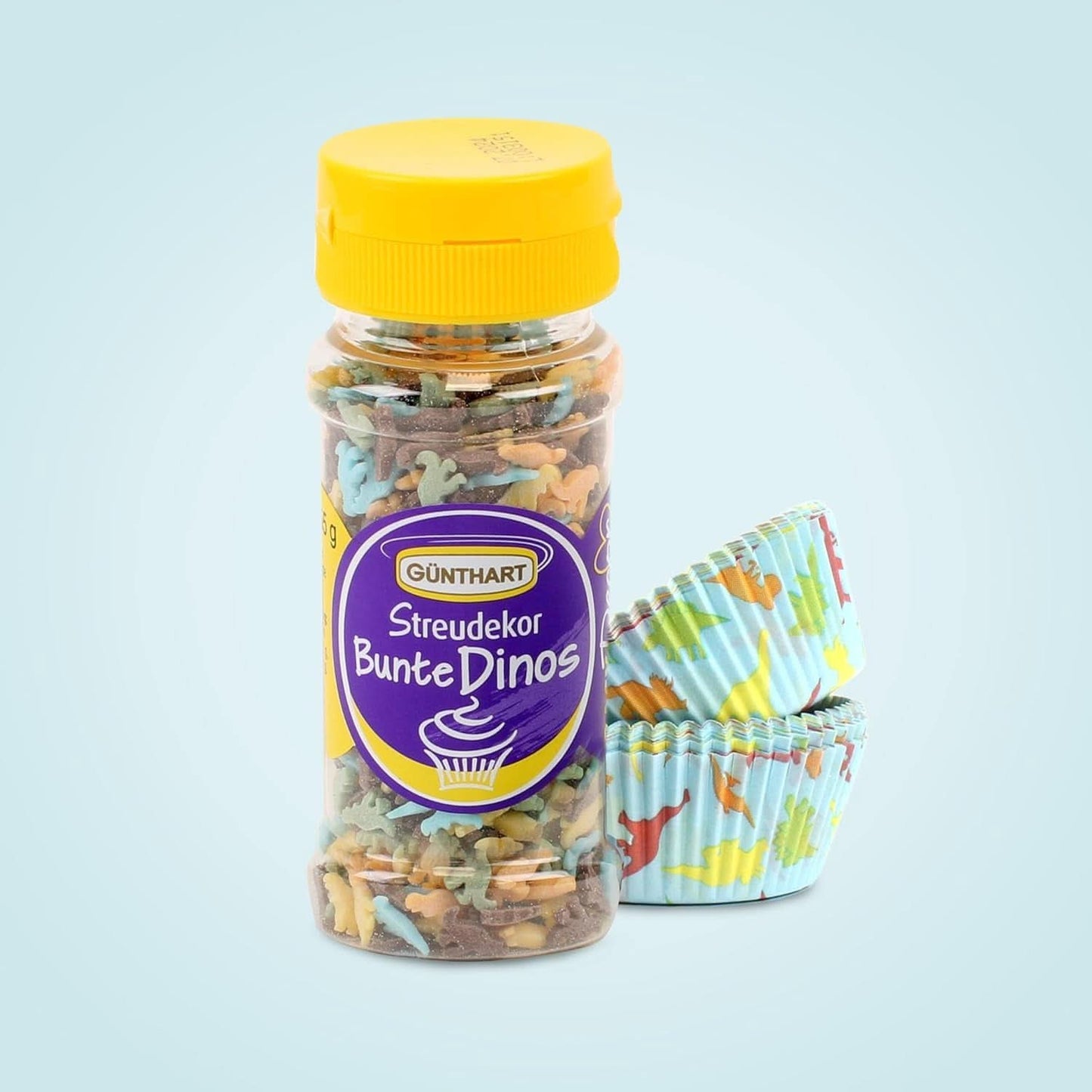 Günthart Dino-set, 55 gram + 50 pappersmuffinsfodral Sprinkles Naty Shop
