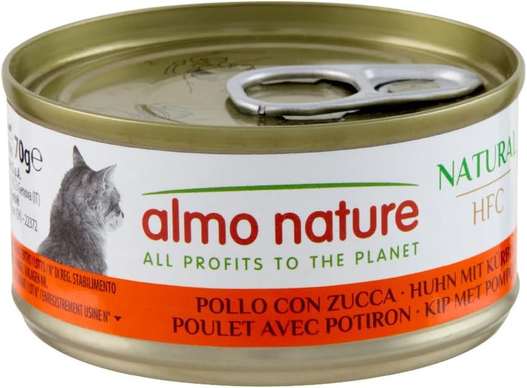 Almo Nature HFC Naturligt våtfoder för katter - Diverse recept med kyckling - 6 x 70g