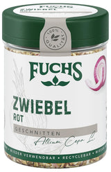 Fuchs Gewürze - Zwiebel rot geschnitten - Gewürz für Pürees, Salad eller Brotaufstriche - naturliga ingredienser - 40 g i wiederverwendbarer, recyclebarer Dos
