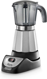 De'Longhi Alicia Plus EMKM6.B Moka Pot (360° roterbar, 550 W) Silver-svart