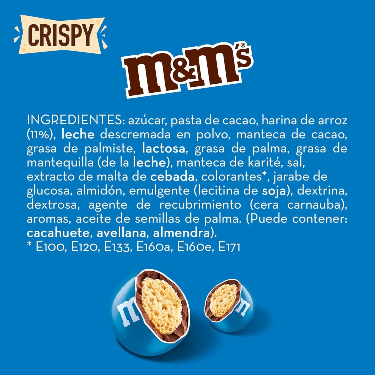 M&M'S Crispy, Chocolate Crispy Linser och Crispy Center, Choklad, 1 förpackning (1 x 340 g) (förpackning med 2)