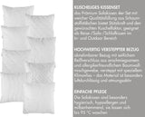 Traumnacht Bekväm roulettekudde, Set med 4 kuddar, Med quiltat överdrag och skumfyllning, 40 X 40 cm, Oeko-Tex certifierad, Tillverkad enligt den tyska kvalitetsstandarden Naty Shop standardkuddar