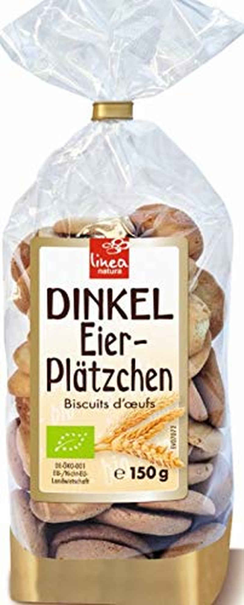 Ekologiska dinkeläggkex, 38% ekologiska äggkex, 150g
