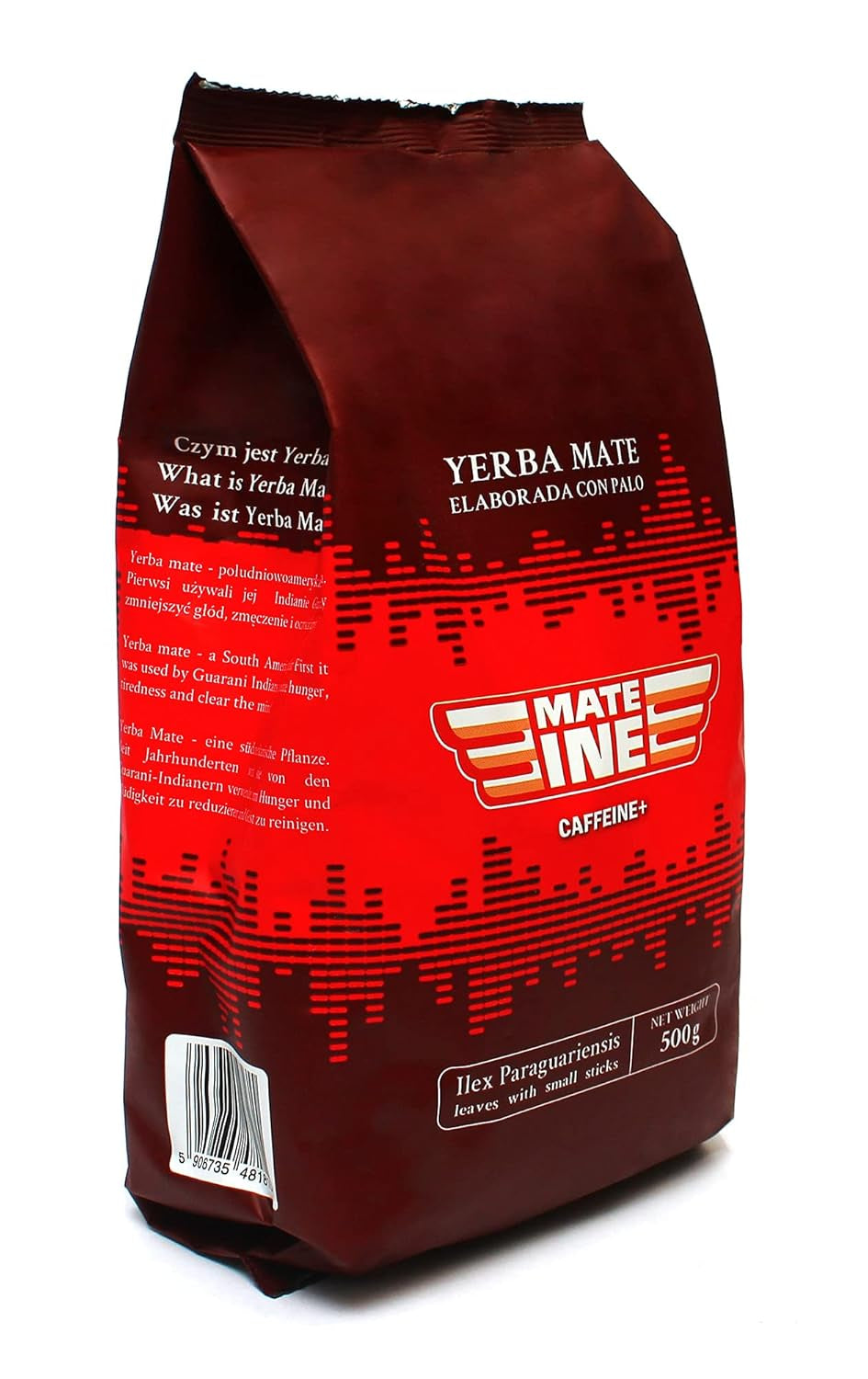 Mate Energy Koffein Te Set | Yerba Mate Taragui Energite 500 g | Koffein Mate Tea | Alternativ till koffein- och energidrycker | Yerba Mate te med hela blad 1 kg