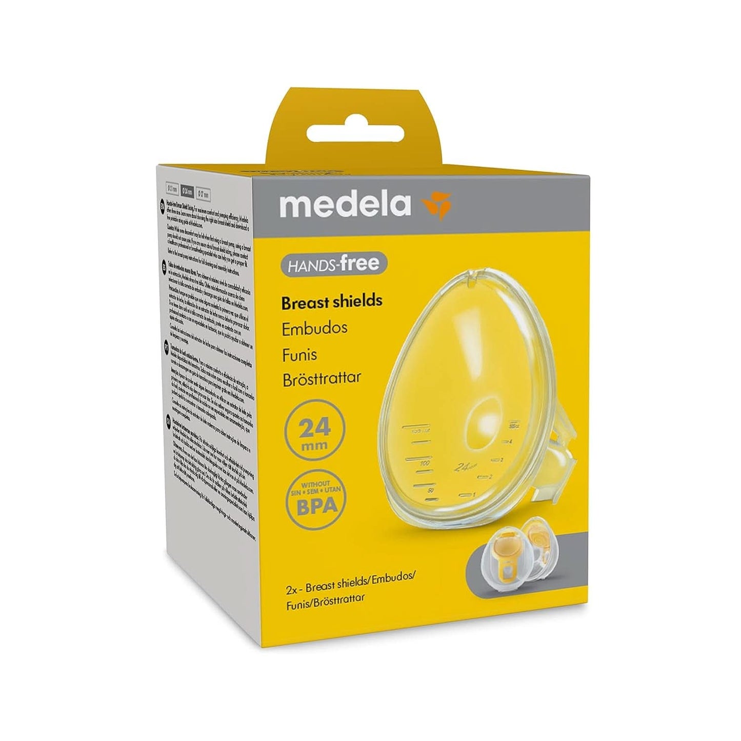 Medela Hands-Free bröstskydd, bröstpumpstillbehör Mat och amningstillbehör Bebe Naty Shop 24 Mm