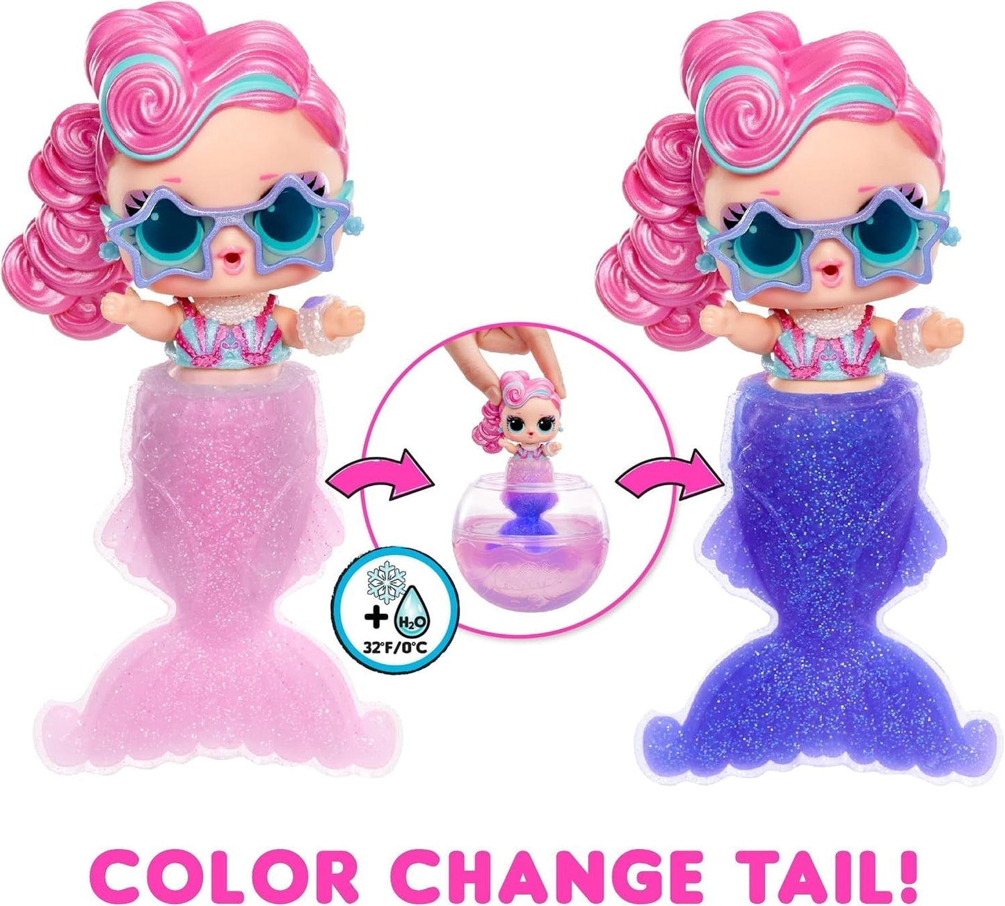 L.O.L. Överraskning! Mermaids Tots - Fashionabla minidockor med färgskiftande svansar - Lämplig för samlare, flickor och pojkar från 4 år och uppåt Naty Shop Dolls