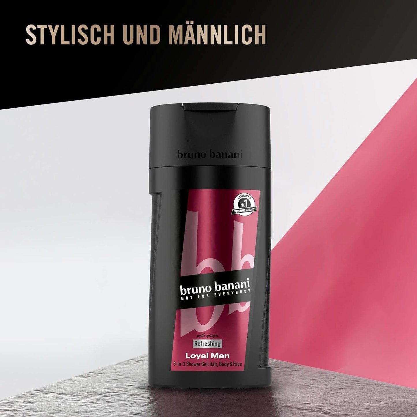 Bruno Banani Loyal Man 3 i 1 duschgel för kropp, hår och ansikte, män, 250 ml Dusch och bad Naty Shop