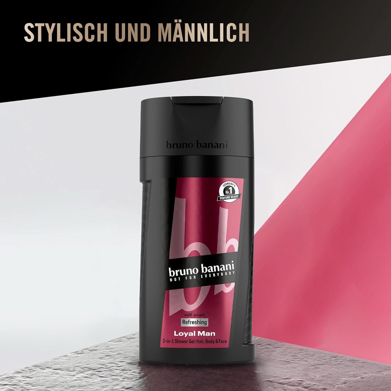 Bruno Banani Loyal Man 3 i 1 duschgel för kropp, hår och ansikte, män, 250 ml Dusch och bad Naty Shop