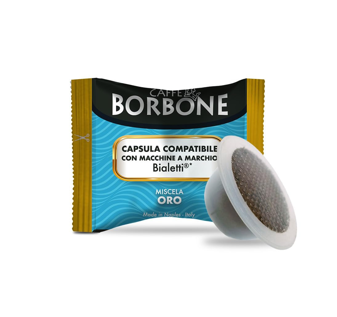 Caffè Borbone Gold-Kaffeemischung - 50 Kapseln - Kompatibel med Kaffeemaschinen der Marke Bialetti®*