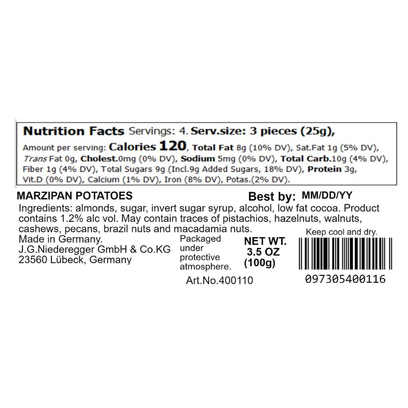 Potatis med Niederegger marsipan 100g