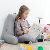 InnovaGoods Huglow läskudde med armstöd för soffa, säng och matta, läskudde med svankstöd och bärhandtag, ergonomisk, förhindrar obehag och smärta, grå