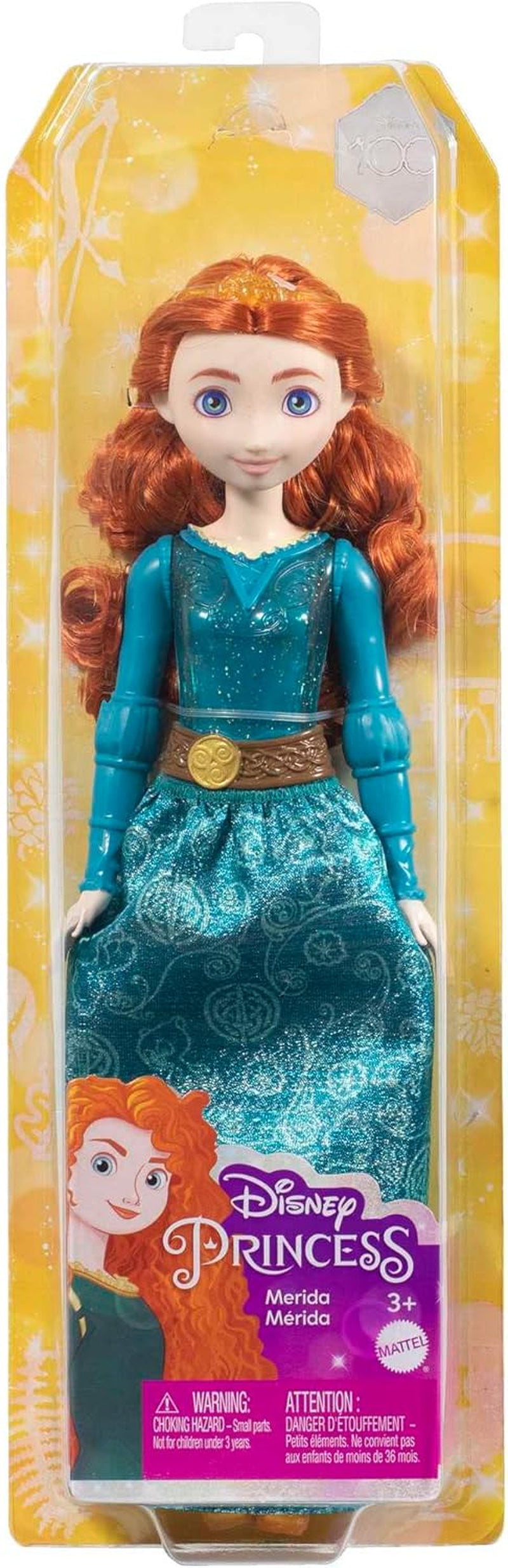 Mattel Disney Princess Toy Merida handgjord docka med gnistrande kläder och tillbehör Inspirerad av Disney och Pixar Movie Kids Gift HLW13