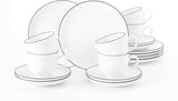 Seltmann Weiden - Lido Black Line - 36-delars servisset - porslin (inklusive 6 kaffemuggar)