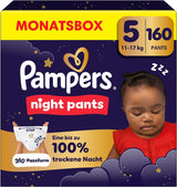 Pampers Night Pants storlek 6 blöjor, 138 stycken, 13kg-19kg, ger extra skydd hela natten.