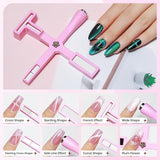 SUPWEE 5 i 1 Nagelmagnetverktyg, Pink Cat Eye Magnet Für Nägel Multifunktions Magnetstift DIY Magic 3D Magnet Stick Pen Set Nail Art Magnet Stick Für Nail Art Diy-Zubehör