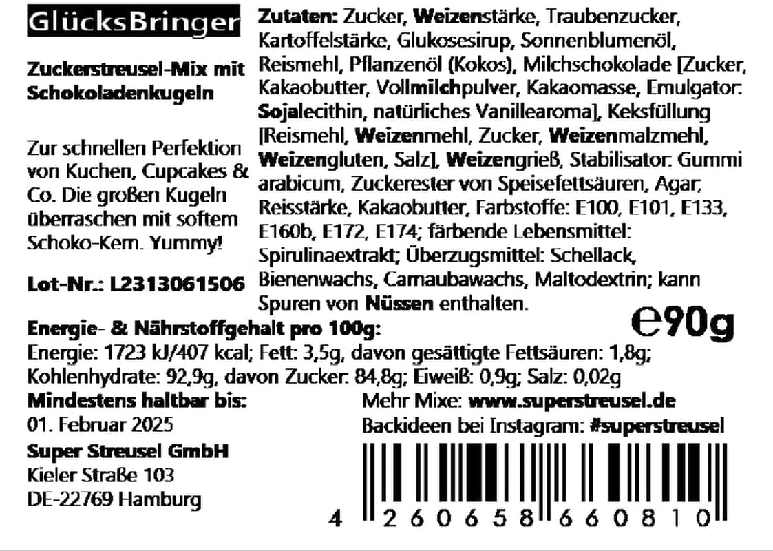 Super Streusel, Lucky Charms, Grönt sockerströssel, 90 gram strössel Naty Shop