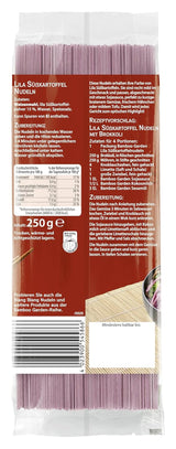 Bamboo Garden - Lila sötpotatisnudlar | Tunna nudlar med mild nötsmak | Idealisk för skålar och sallader | Snabb att förbereda 250 g påse
