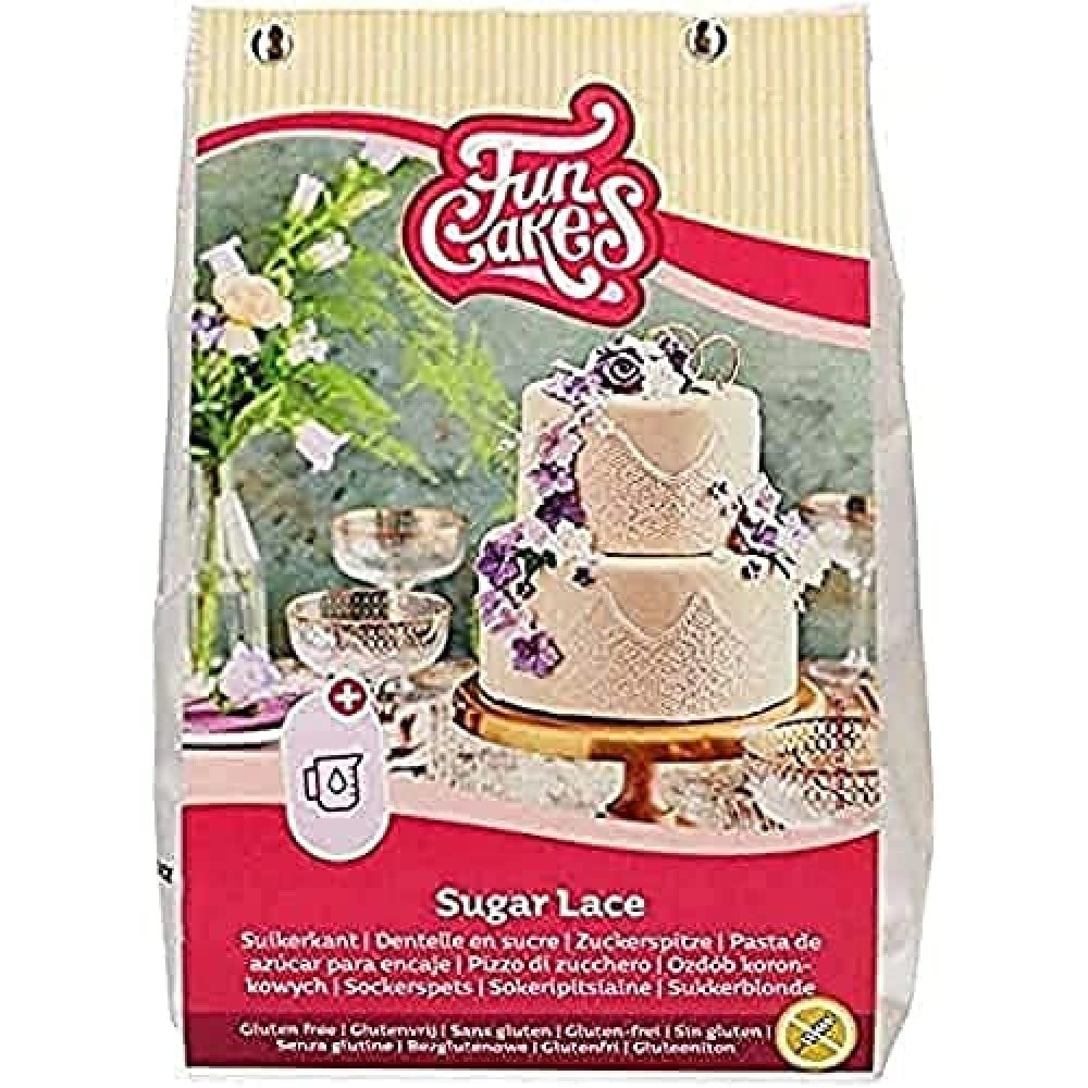 Funcakes Mix Für Zuckerspitze - Weiß, Glutenfrei: Einfach Zu Berübenen, Instant-Mix Für Essbare Weiße Kuchenspitze, Köstlicher Toffee-Geschmack, Für Kuchendekoration, Halal-Zertifiziert, 400G Mix för bakning och matlagning Naty Shop Standardtitel