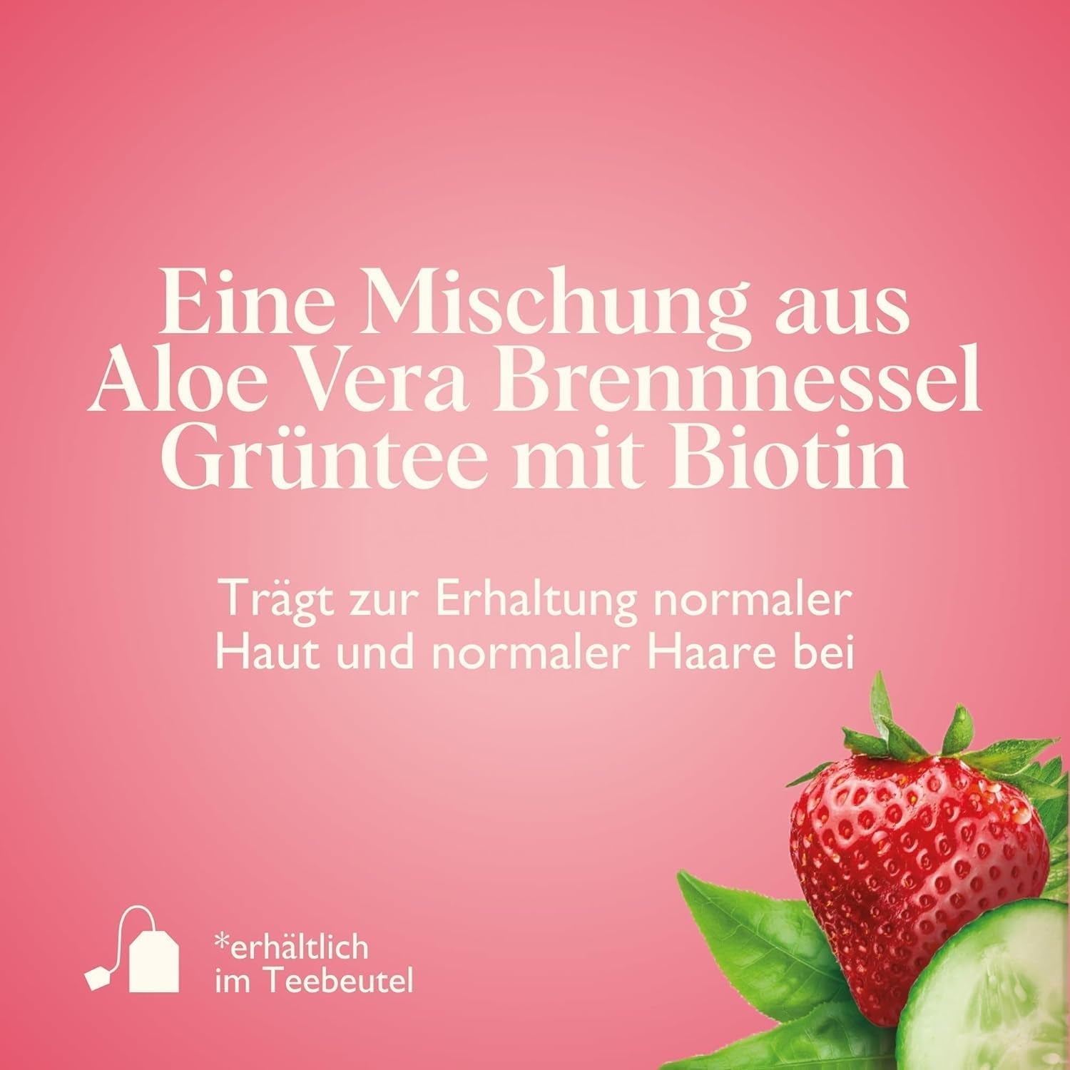 Twinings GLOW Aloe Vera & Nässla Grönt Te med Biotin - Örtteblandning för naturlig hud- och hårvård 12-pack (10 påsar vardera)