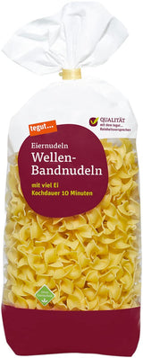 tegut... Äggnudlar Waves - Ribbon nudlar, 1 x 500 g