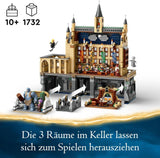 LEGO Harry Potter Hogwarts Castle: The Great Hall, samlarleksak med 11 minifigurer inklusive Hermione Granger, magisk present till pojkar och flickor 76435 Byggset Besuche den LEGO-Store