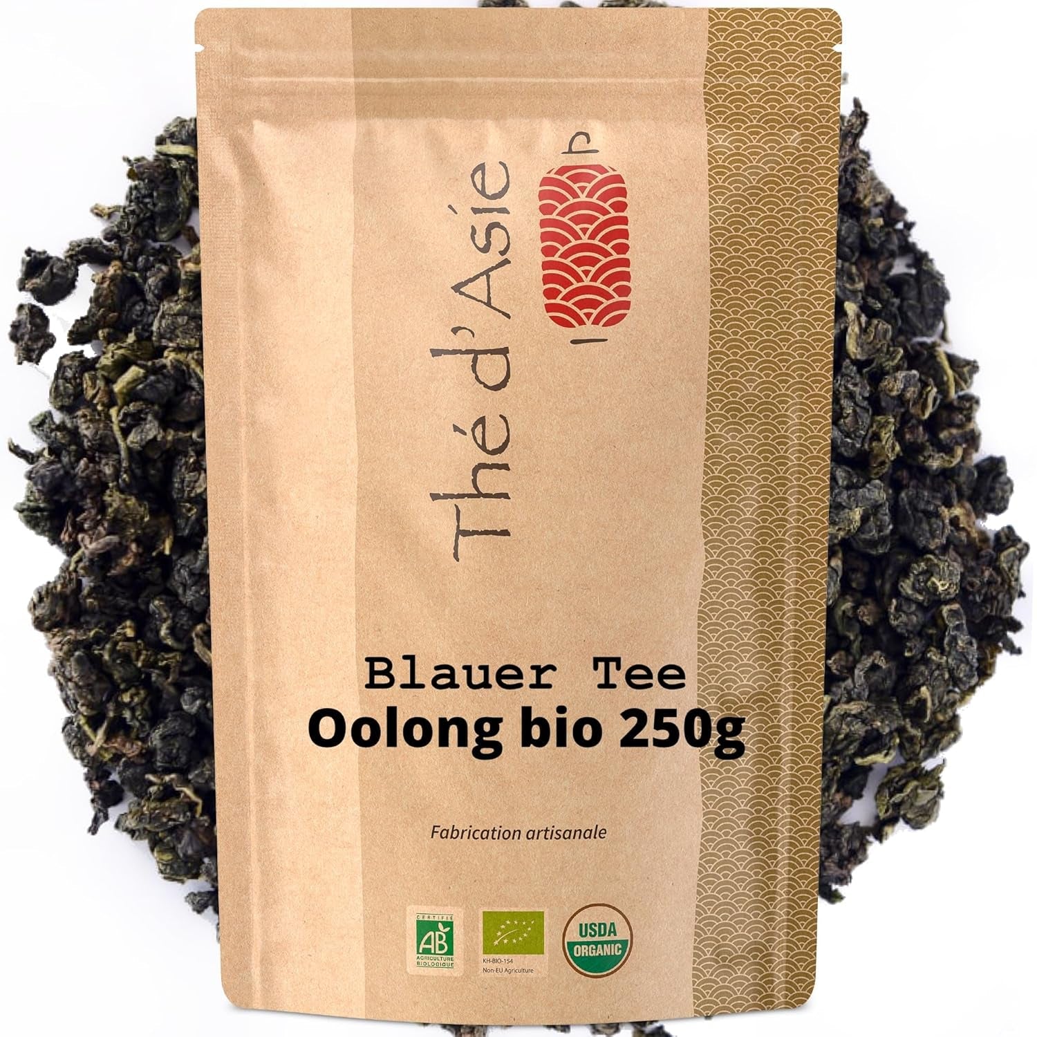 Khla - Ekologiskt oolongte 100 g - Blått te - Naturligt löst te - Ekologiskt asiatiskt te - Löst och skuret - ört- och infusionste - Från Kina