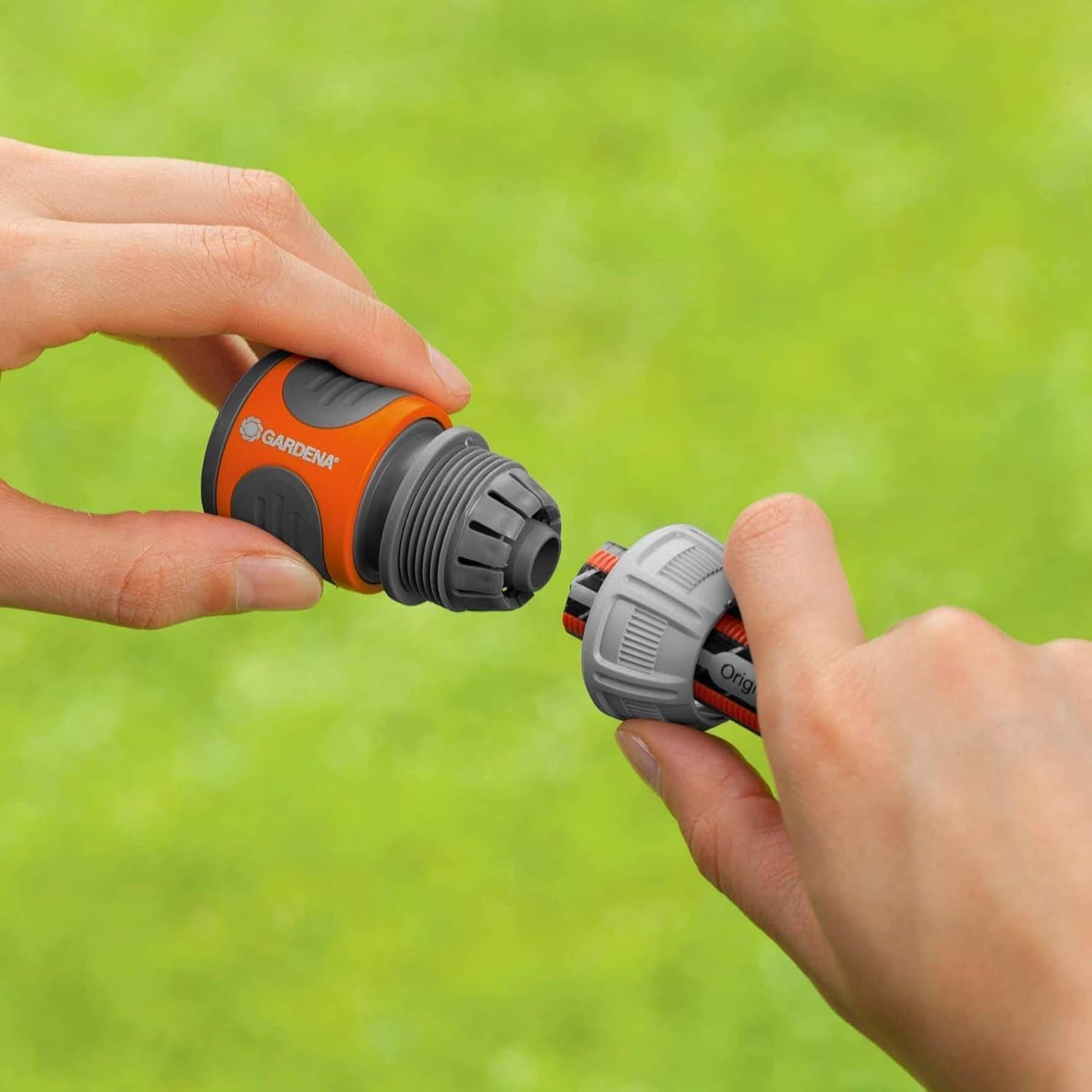 Gardena 13 mm (1/2 tum) och 15 mm (5/8 tum) slanganslutning: Push-in koppling för slangände, urtag för fastspänning, enkel montering, förpackad (18215-20)