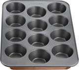 Tefal Airbake J2555014 Muffinform, Antihaftbeschichtung, Karbonstahl, Braun, 29 X 41 Cm Formar och plåtar för bakning Naty Shop