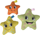 Simba 104010071 - ABC mjuk sjöstjärna, barnleksak, textilstjärnor fyllda med polystyren, 3 stycken, från 6 månader Baby Toys Naty Shop Standardtitel