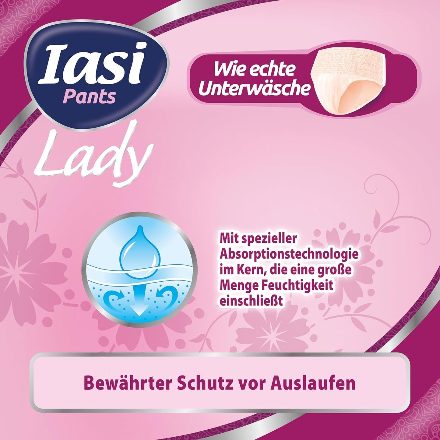 LADY Pants 48 Disponibel urininkontinensbyxor Absorbens Plus Size S för kvinnor 48 st