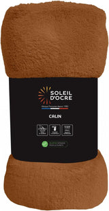 Soleil D'Ocre, flanellfilt, 220 X 240 Cm, Calin, bruna Täcken och täcken Naty Shop Orange 220 X 240 Cm
