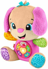 Fisher-Price Laugh & Learn JFD35 mjuk leksak med Smart Stages Musikalisk inlärningsleksak för spädbarn från 6 månader, flerspråkig version: italienska, spanska, portugisiska, engelska, JFD35 Leksaker Bebe Naty Shop Standardtitel