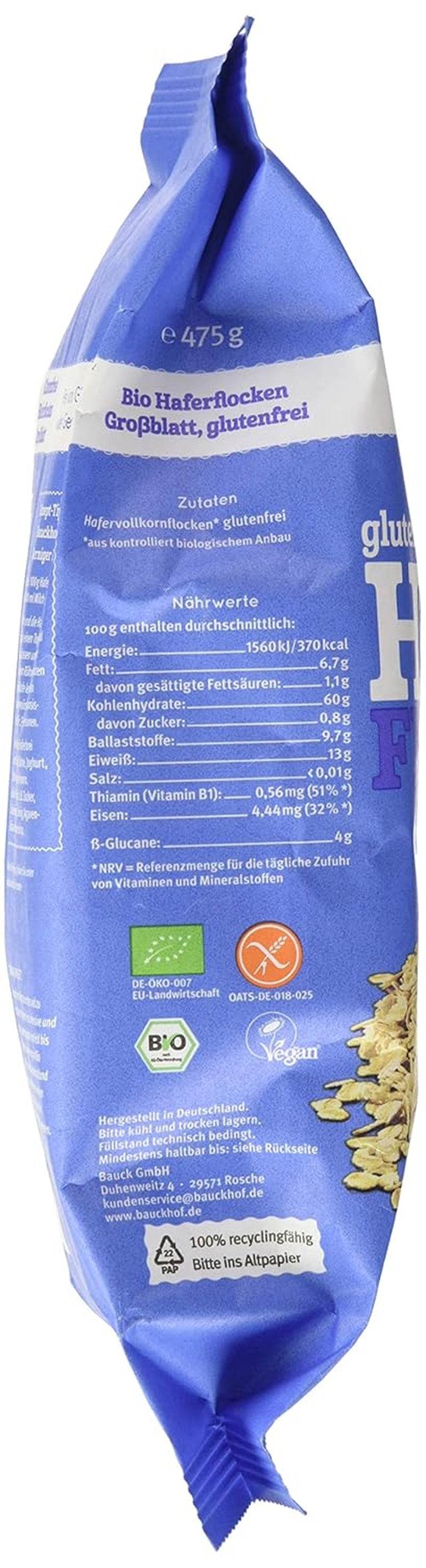 Ekologiska hofhavreflingor, 475 g