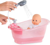 Corolle 9000141660 - Mon Grand Poupon badkar med pumpfunktion och gummiducky för alla 30-36 cm, 32,5 cm dockor, från 3 år