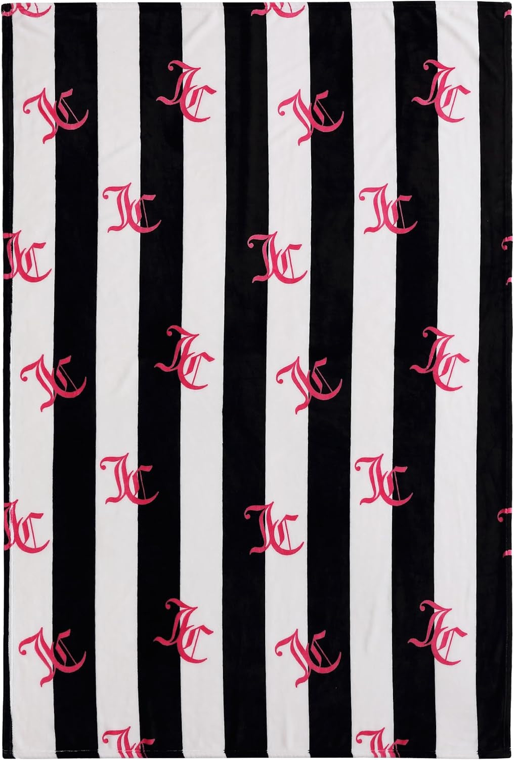 Juicy Couture Cabana Plysch Täcke, 127,7 X 178,8 Cm, lyxig mikrofiber plysch filt för maximal komfort och mysig värme Juicy Couture sängar och filtar