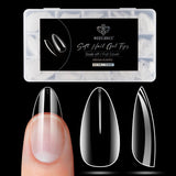 Modelones Nail Tips 510 Pieces - Heltäckande Nail Tips Set, Gel Tips Set, Pre-Polish PMMA Resin Nail Tips, Konstgjorda naglar för lim på Nail Art DIY, Short Squoval