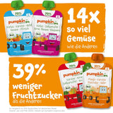 Pumpkin Organics Bio Gemüse-Getreide-Quetschie Kürbis, Birne, Apfel, Pflaume, Hafer ohne Zuckerzusatz¹ - ab 8 Monaten - als Snack eller Beikost für unterwegs (100g)