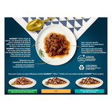 Pärla | Såshållare | Vuxen katt | Nötkött, kyckling, tonfisk, lax | 12 x 85g | Färskhetspåsar (förpackningen kan variera)