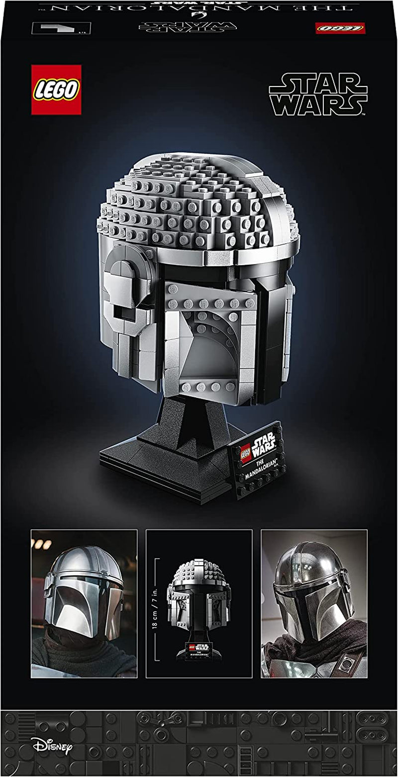 LEGO Star Wars Mandalorian hjälmmodell, rumsdekorationskollektion och en underbar present för vuxna, kit, män, kvinnor, mamma, pappa, samlingspresentidé 75328 Byggset Besuche den LEGO-Store