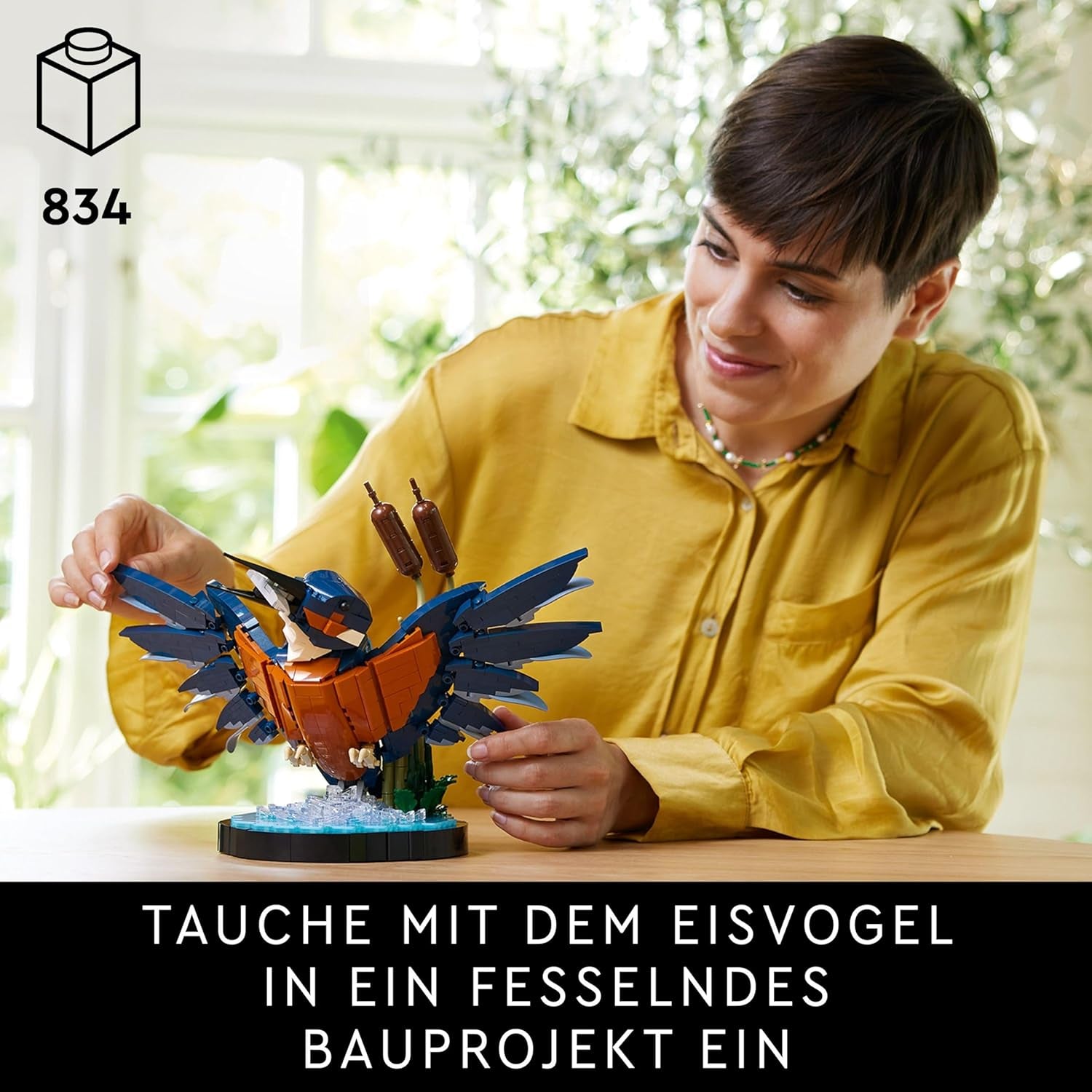 LEGO Icons Kingfisher modellbyggsats för vuxna, fågelfigur för vardagsrum eller kontor, hem- och kontorsdekorationer, present till fågelälskare och ornitologer, kvinnor och män 10331 byggset Besuche den LEGO-Store