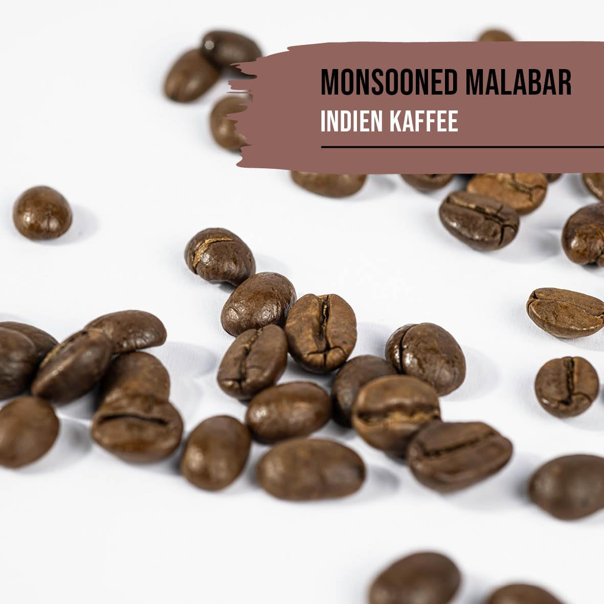 STARKER TOBAK Monsooned Malabar-kaffe, hel böna, handrostad - medelrostad, Indien, 100 % Arabica, Lämplig för filterkaffe, fransk press, helautomatiska kaffebryggare, skonsam för magen - extra låg syrahalt